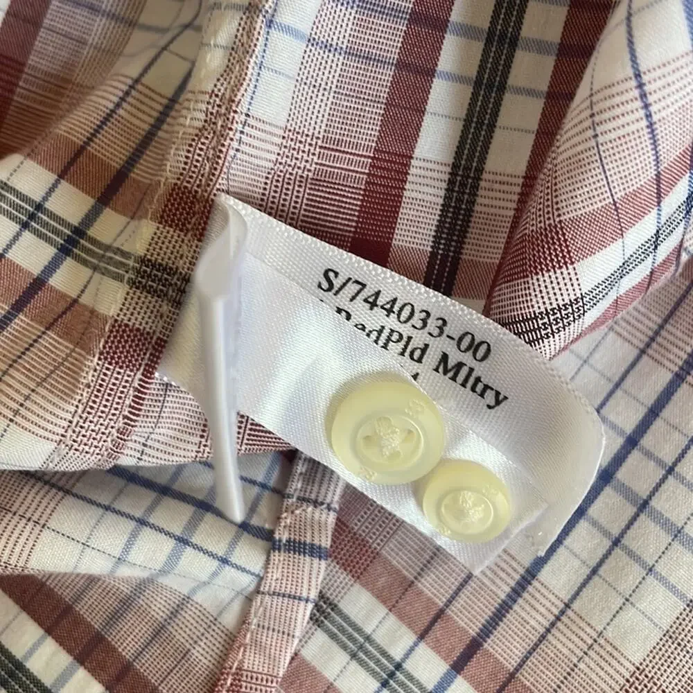 NEW Banana Republic Red Plaid Western Cowboy Button Up Shirt 17-17.5 Fall Farm